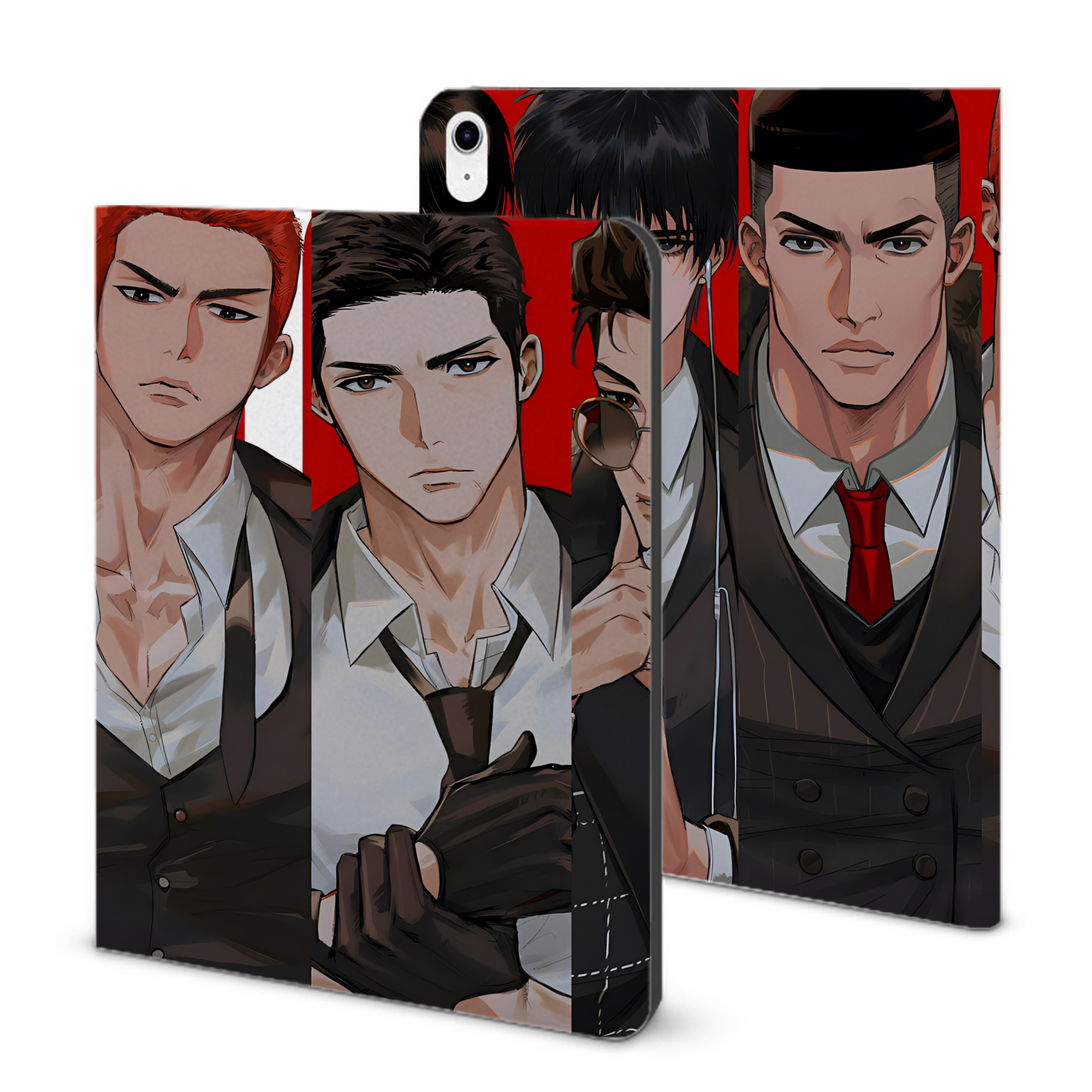 （画像用） SLAM DUNK／スラムダンク IPad ケース ブック型 PUレザー TPU 耐衝撃 軽量 薄型 ペン収納なし 全面保護 IPad 各モデル対応